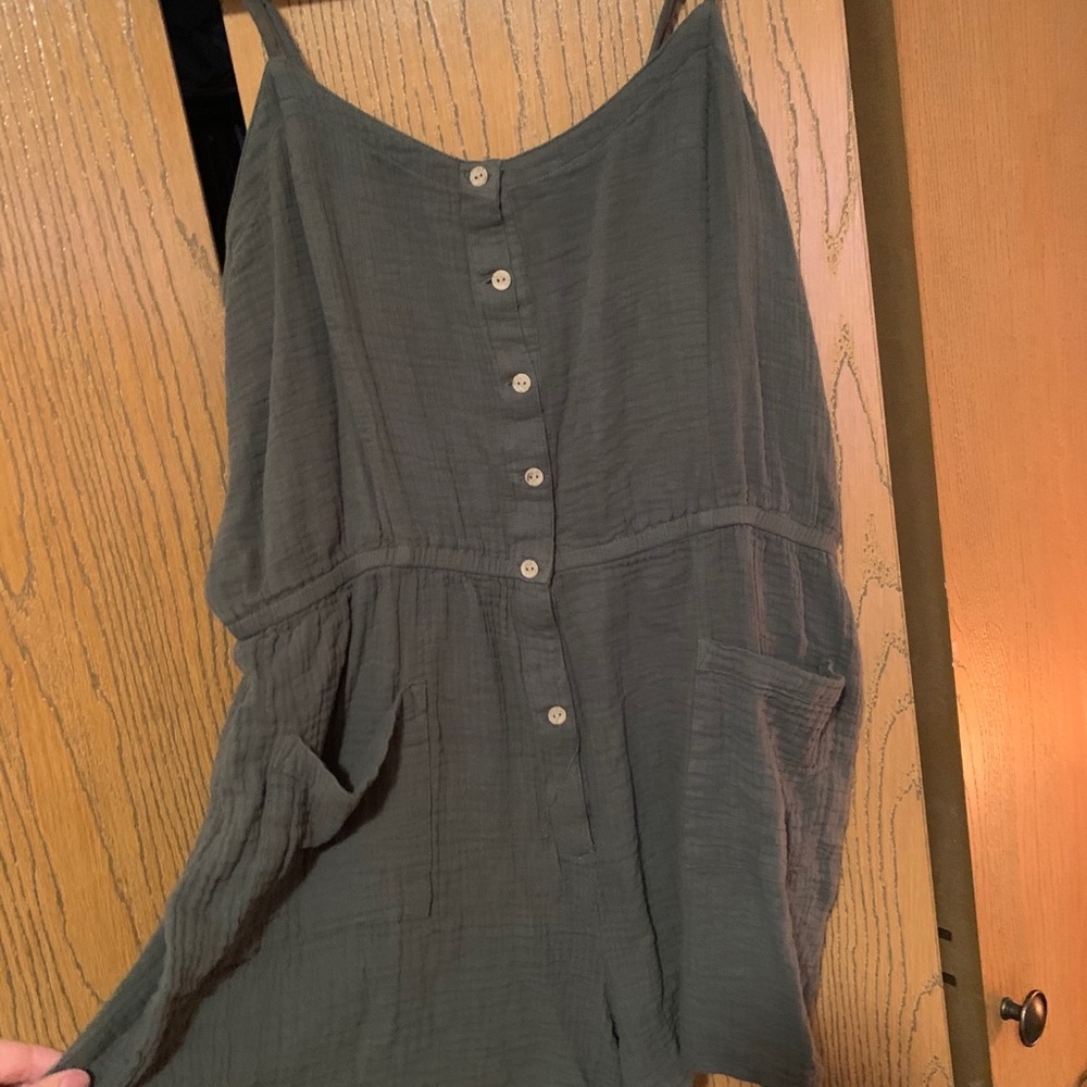 olive green romper